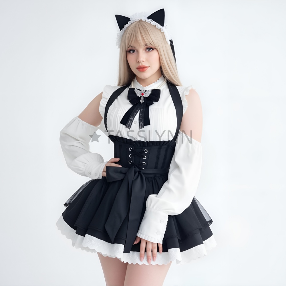 Cat Ear Nun Maid Dress Women's - Embellish Knit avis et prix