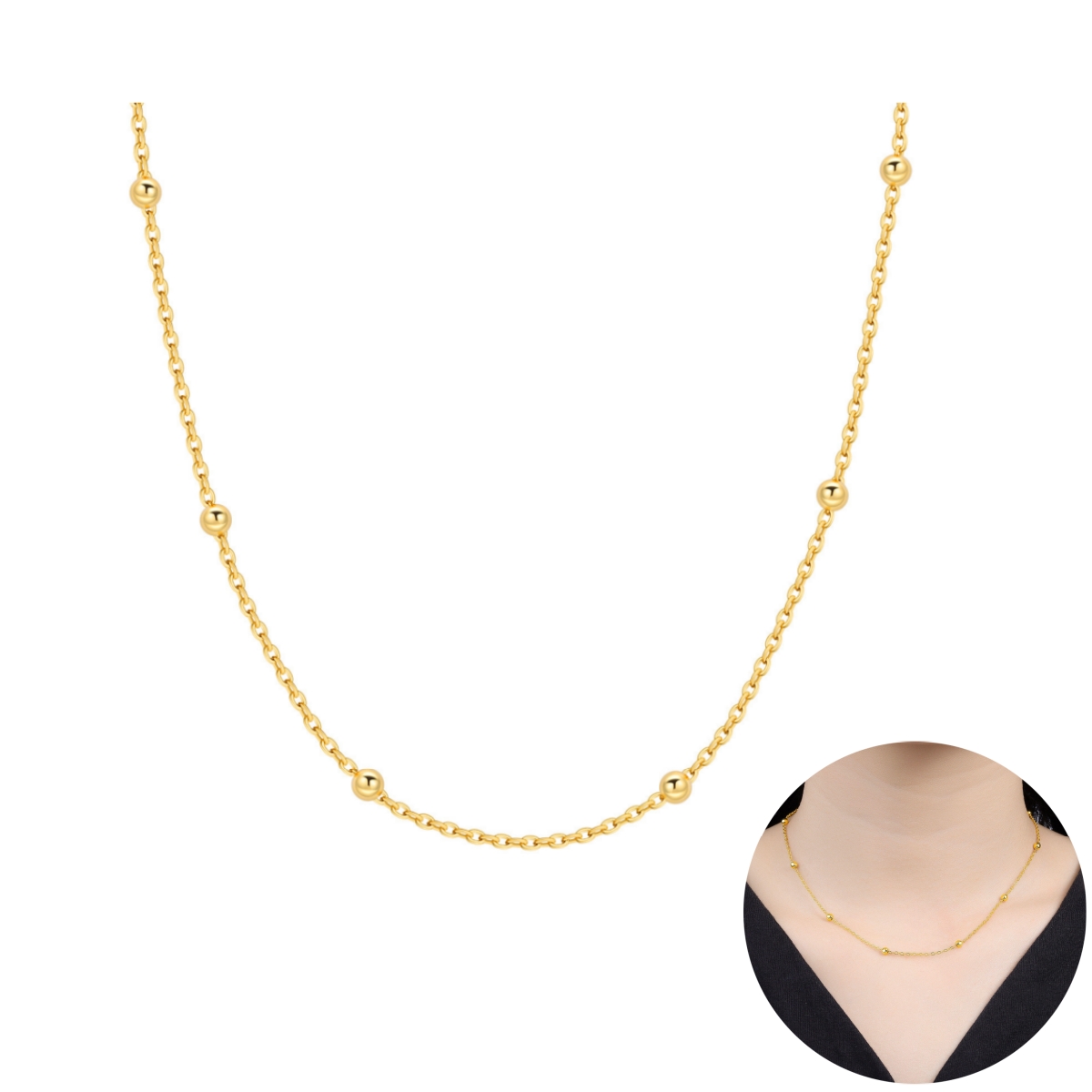 Orstarry S925 Sterling Silver  - Pearl Trim Chain avis et prix