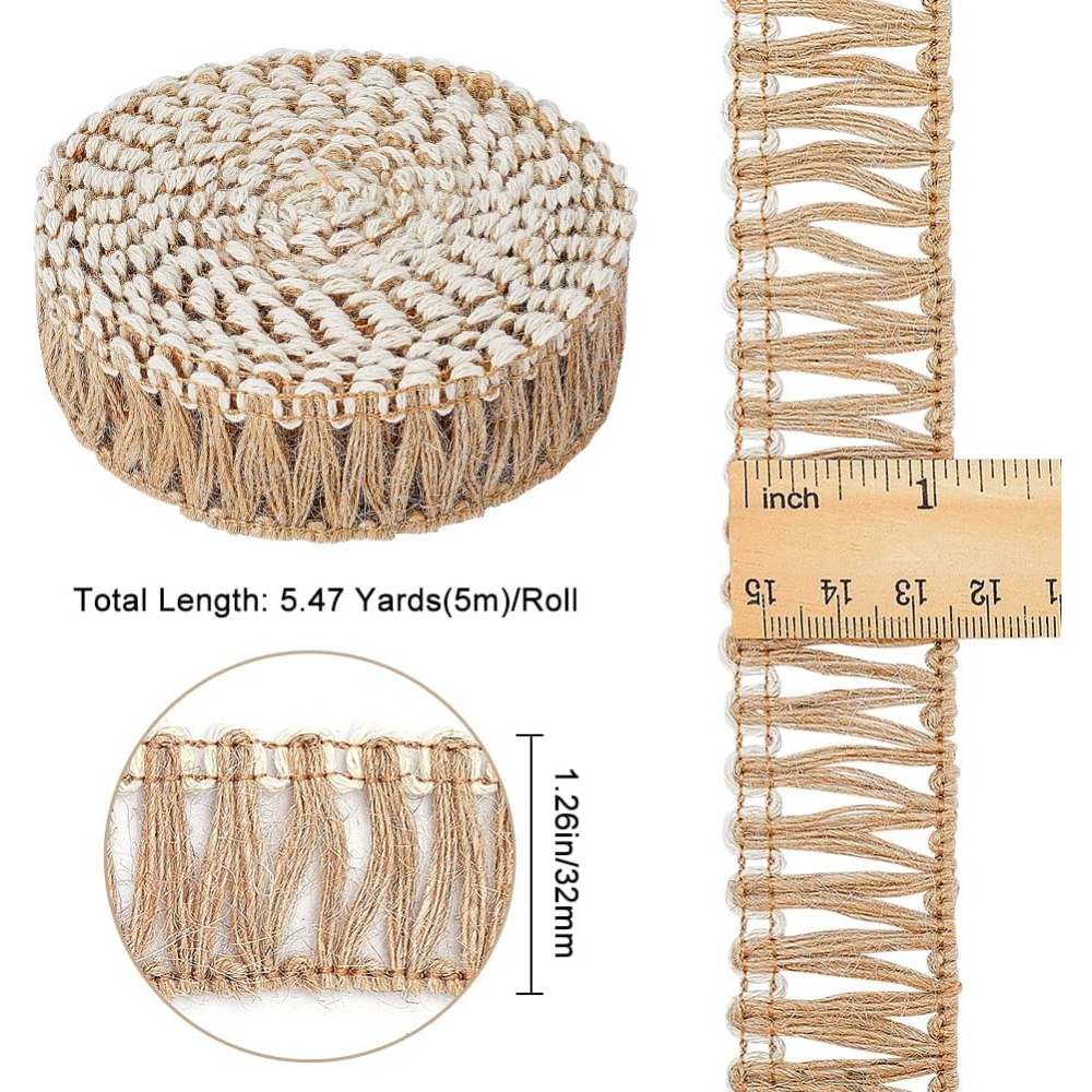 5 Meters Burlap Fringe Tassel  - Tassel Fringe Trim avis et prix
