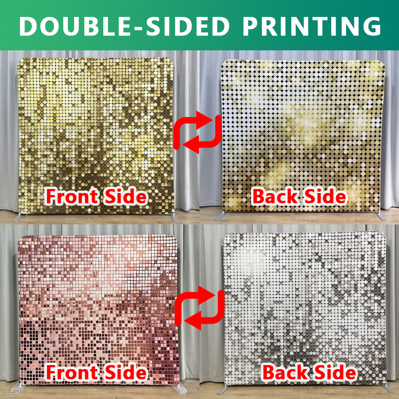 8x8ft Gold Glitter Photo Fabri - Sequin Fabric Panel avis et prix