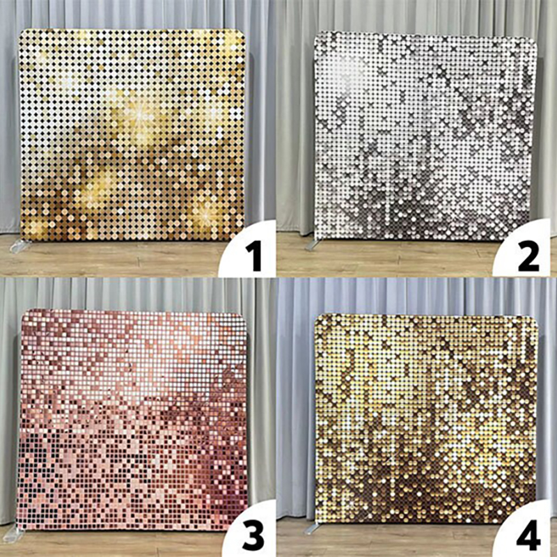 8x8ft Gold Glitter Photo Fabri - Sequin Fabric Panel avis et prix