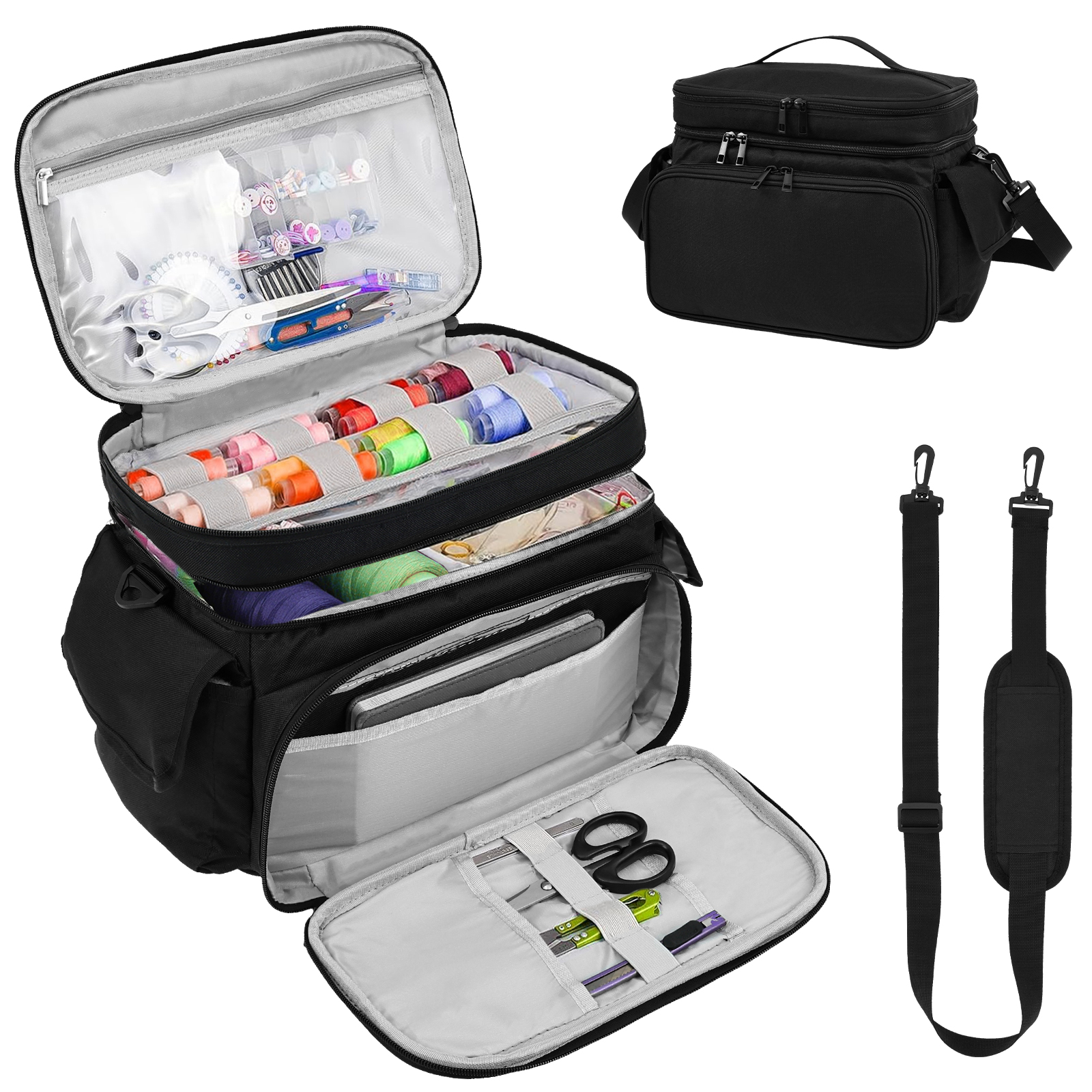 Large Sewing Bag Wool Knitting - Craft Embellishment Storage avis et prix