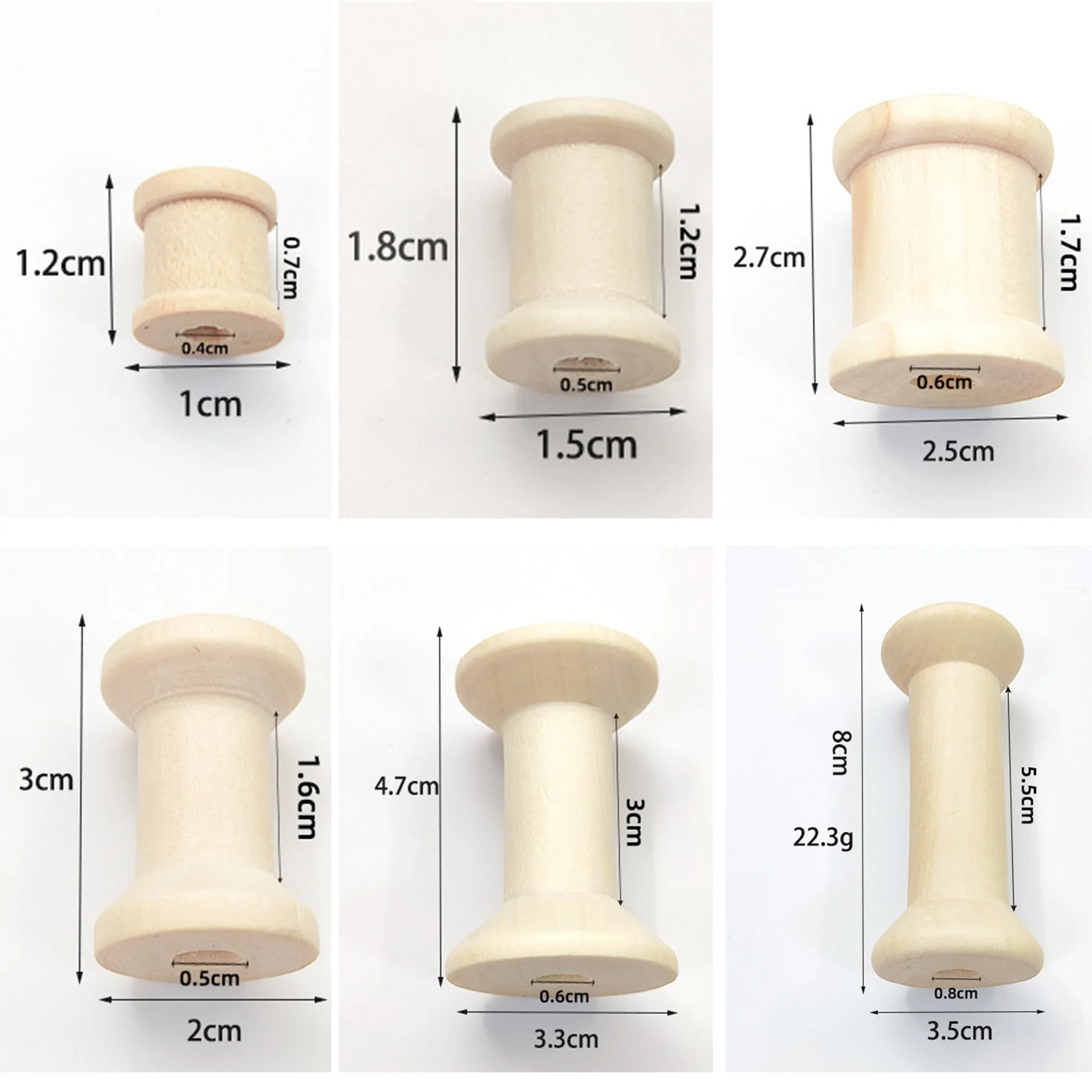 10/5Pcs Mini Wooden Bobbins Em - Organza Ribbon Spool avis et prix