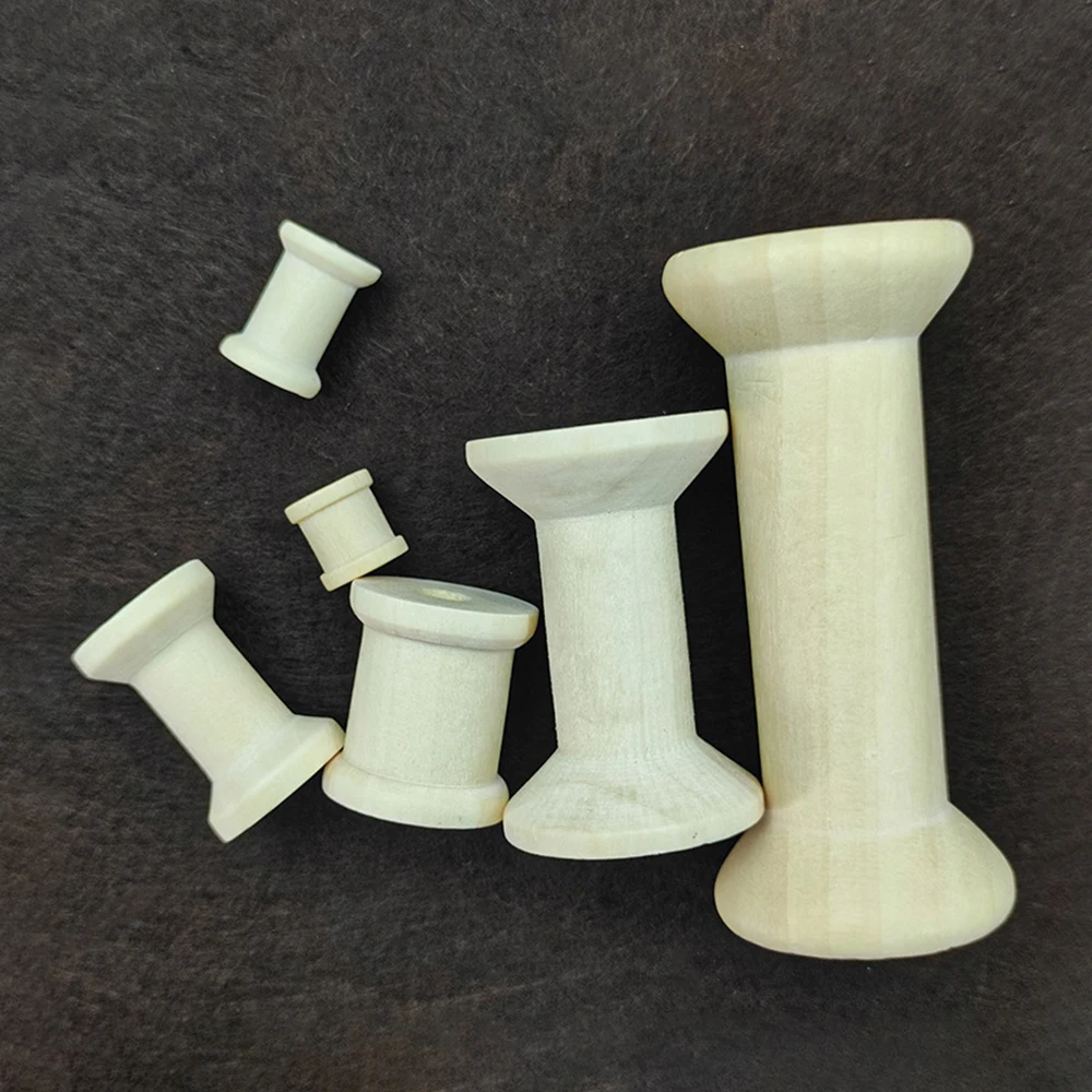 10/5Pcs Mini Wooden Bobbins Em - Organza Ribbon Spool avis et prix