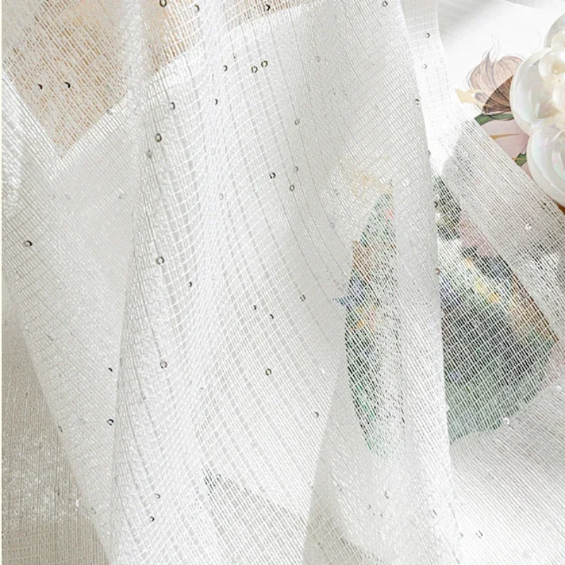 French Sheer Curtains for Livi - Sequin Fabric Panel avis et prix