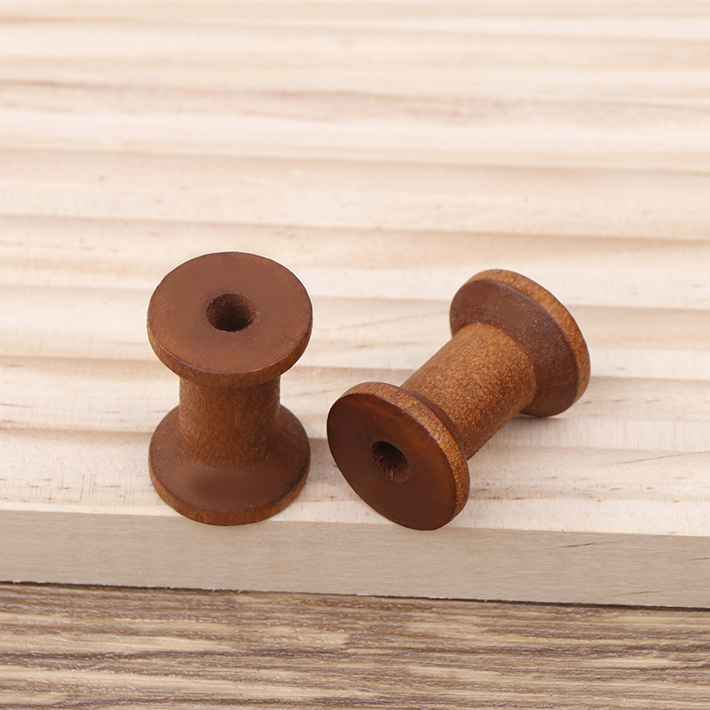 10Pc Vintage Wooden Spools DIY - Organza Ribbon Spool avis et prix