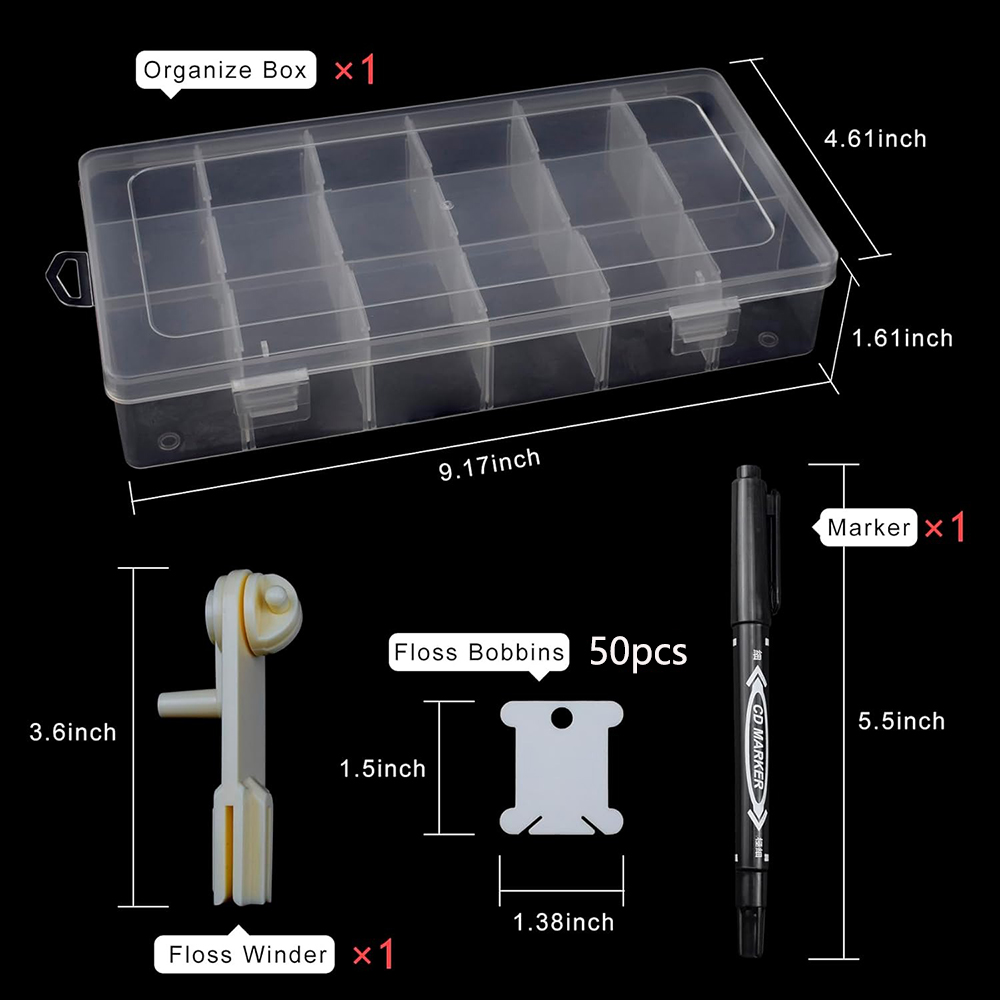 Embroidery Floss Organizer 18  - Craft Embellishment Storage avis et prix