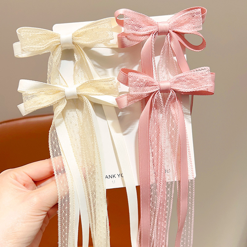 Sweet Children Bowknot Hairpin - Tassel Fringe Trim avis et prix