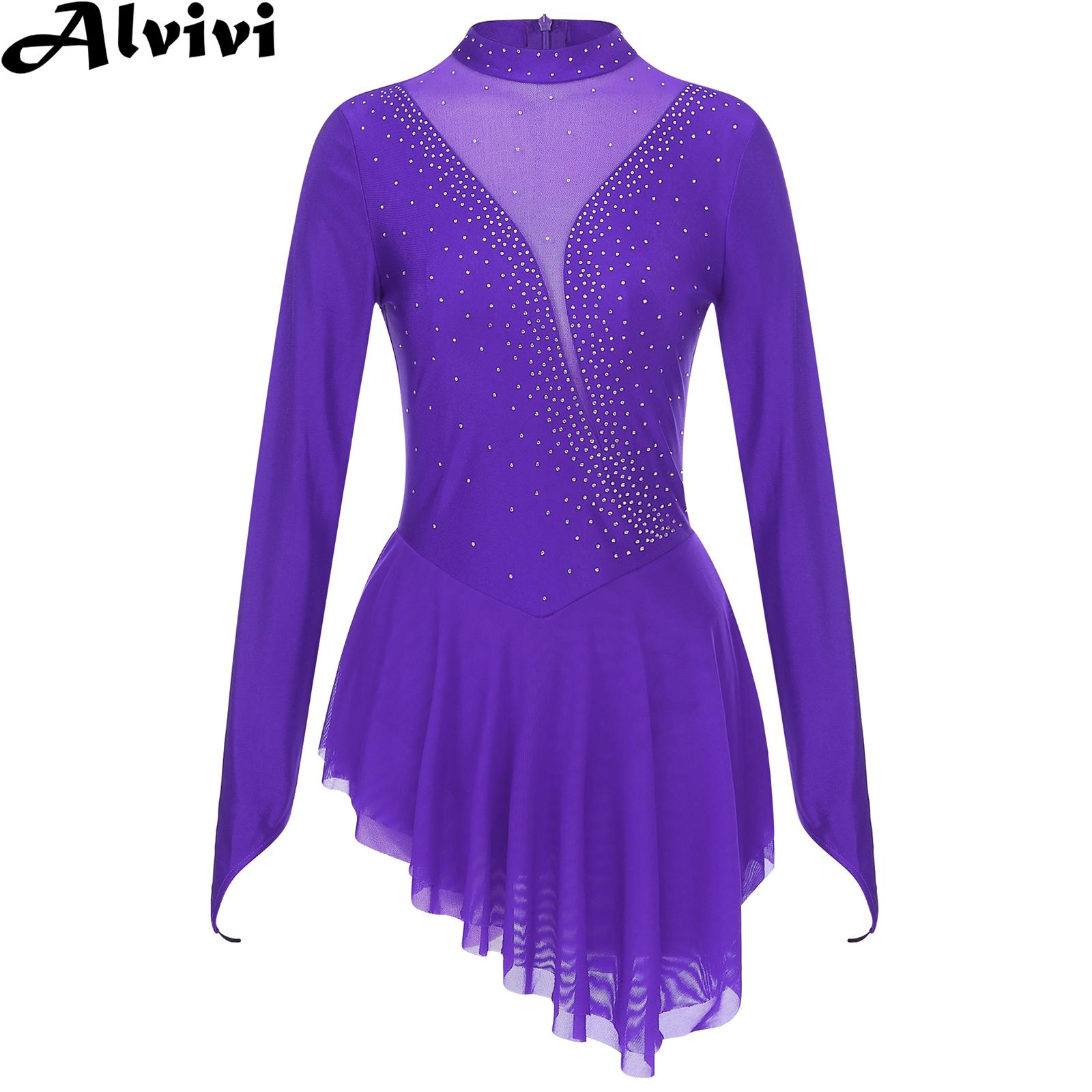 Women Figure Ice Skating Gymna - Rhinestone Banding Trim avis et prix