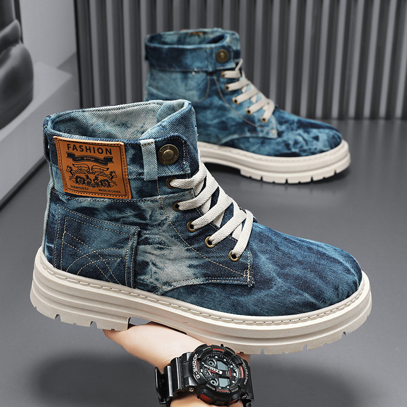 Spring High Top Mens Shoes 202 - Guipure Lace Panel avis et prix