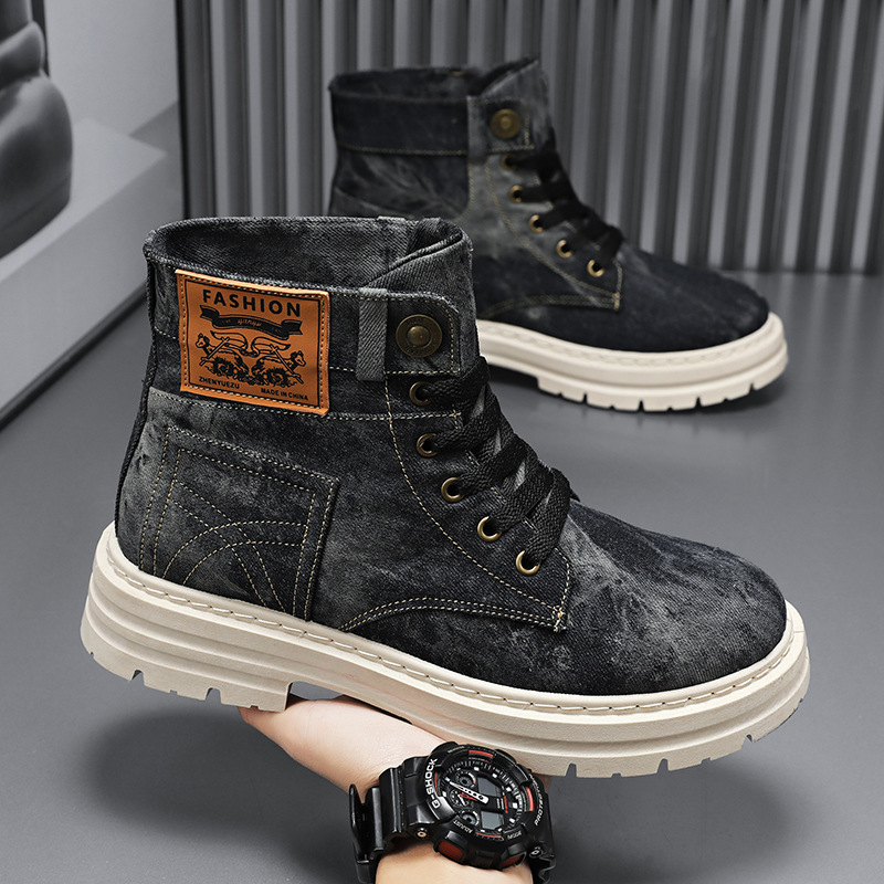 Spring High Top Mens Shoes 202 - Guipure Lace Panel avis et prix