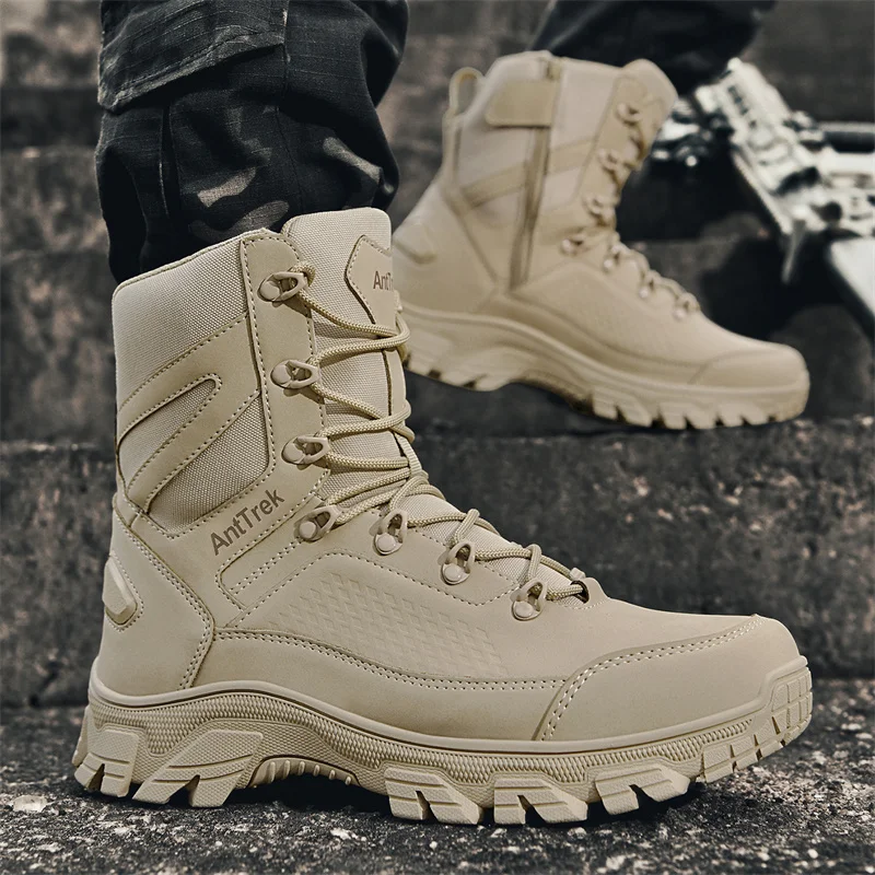 New Men Tactical Boots Hunting - Guipure Lace Panel avis et prix