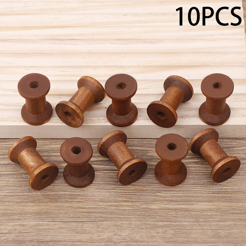 10Pc Vintage Wooden Spools DIY - Organza Ribbon Spool avis et prix