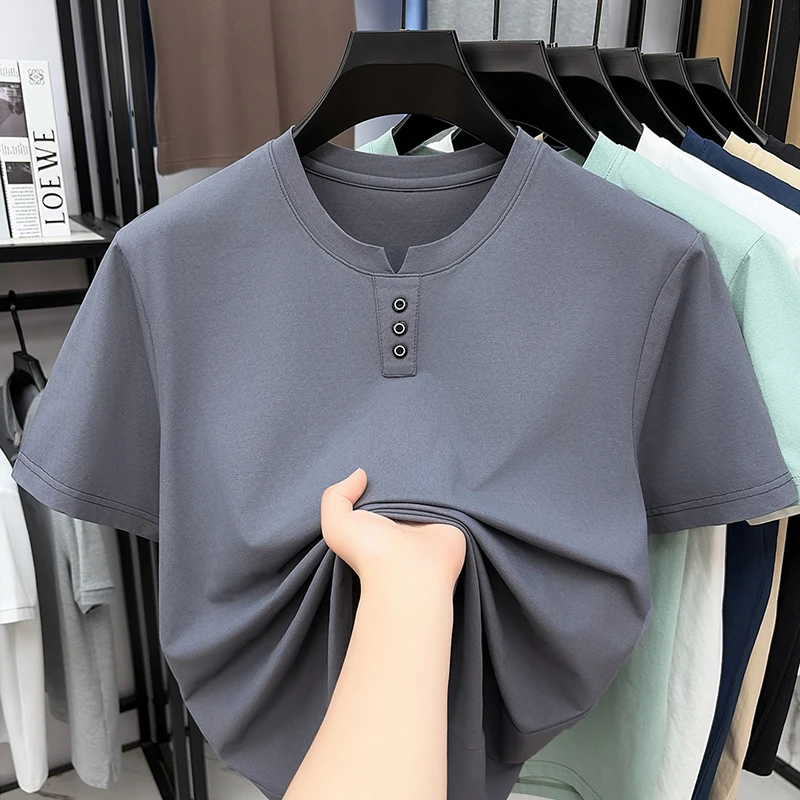 Mens Casual Henley Neck T Shir - Embellish Knit avis et prix