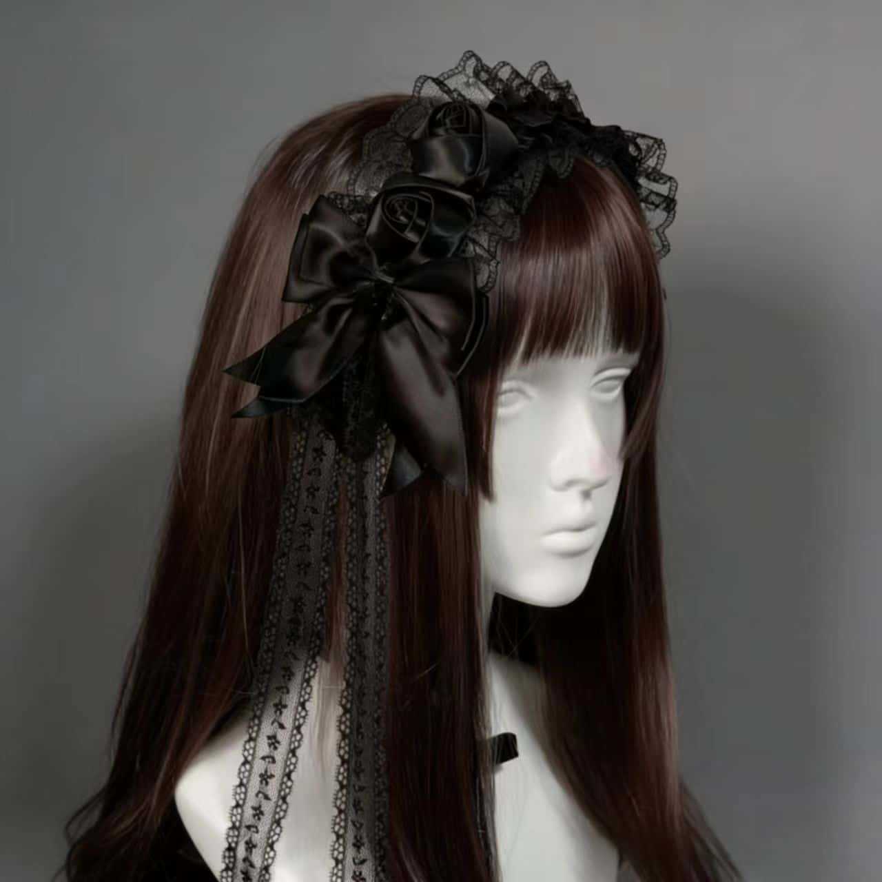 Gothic Lolita Lace Headbands f - Tassel Fringe Trim avis et prix