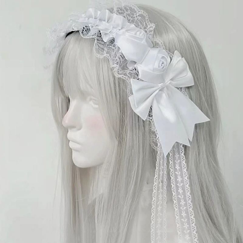 Gothic Lolita Lace Headbands f - Tassel Fringe Trim avis et prix
