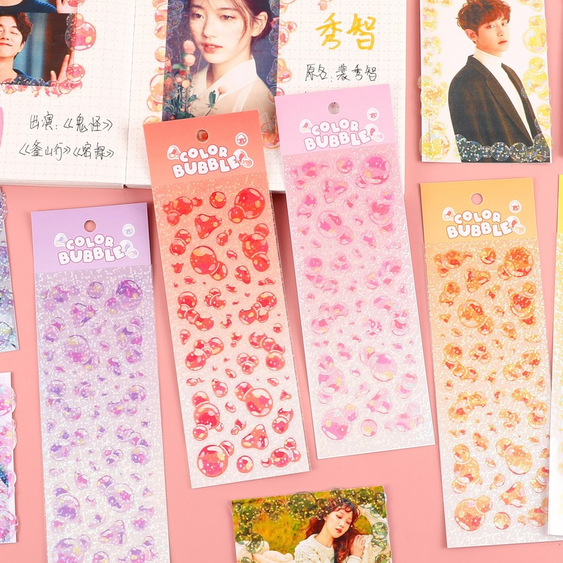 Aesthetic Bubble Kawaii Sticke - Glitter Vinyl Roll avis et prix