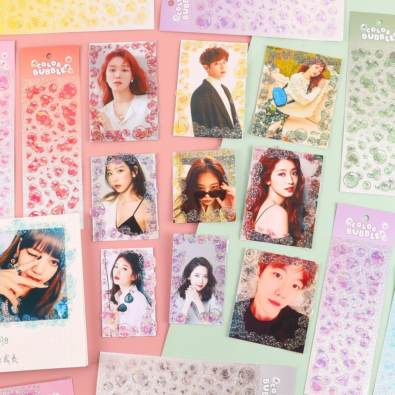 Aesthetic Bubble Kawaii Sticke - Glitter Vinyl Roll avis et prix
