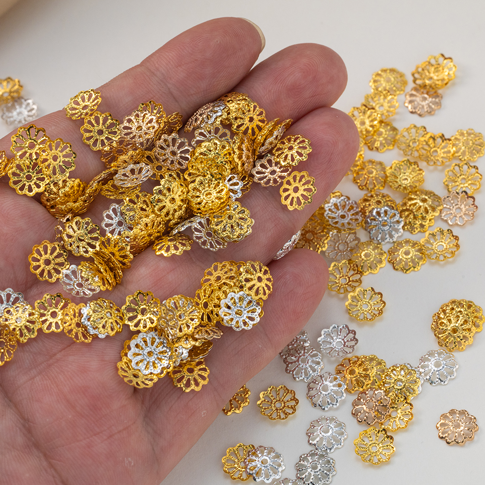 200pcs 7/9mm Filigree Flower H - Embellishment Crafts avis et prix