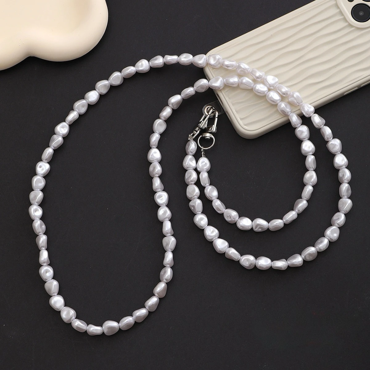 Mobile Phone Lanyard Luxury Pe - Pearl Trim Chain avis et prix