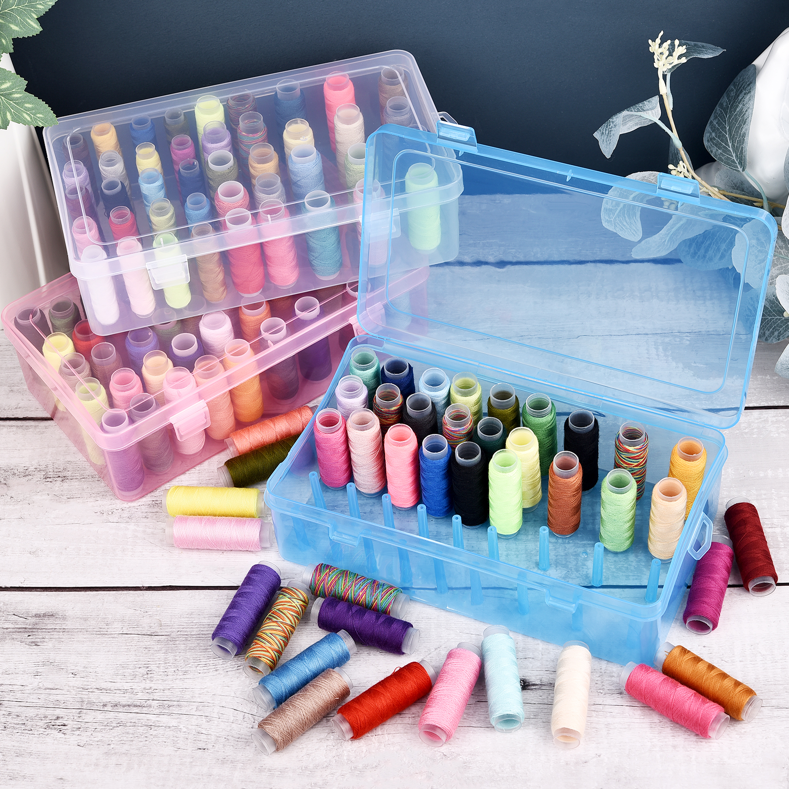 New Sewing Thread Box 42 Piece - Craft Embellishment Storage avis et prix