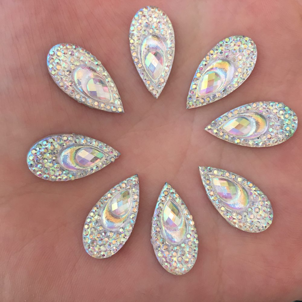 40PCS Resin 10*20mm Teardrop P - Embellishment Glue Craft avis et prix