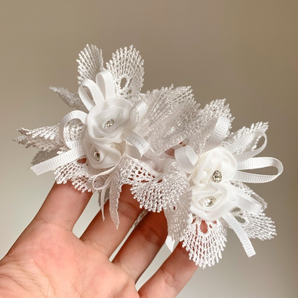 Elegant Lace Trim Hair Ropes R - Rhinestone Banding Trim avis et prix