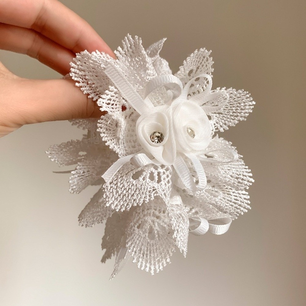 Elegant Lace Trim Hair Ropes R - Rhinestone Banding Trim avis et prix