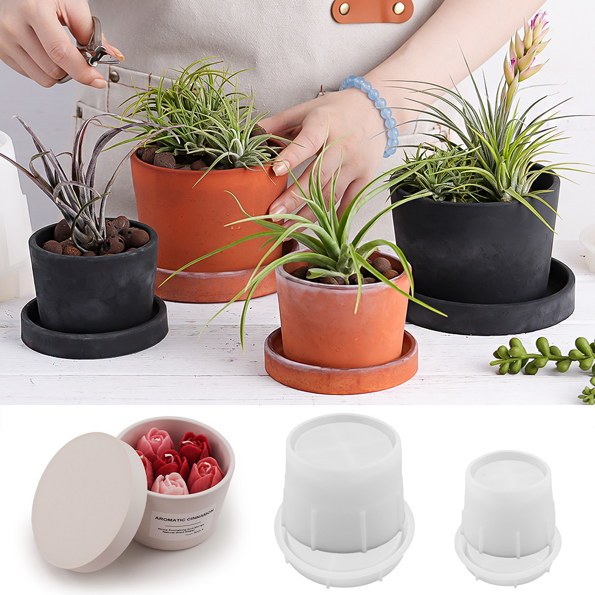Round Candle Jar Silicone Mold - Craft Embellishment Storage avis et prix