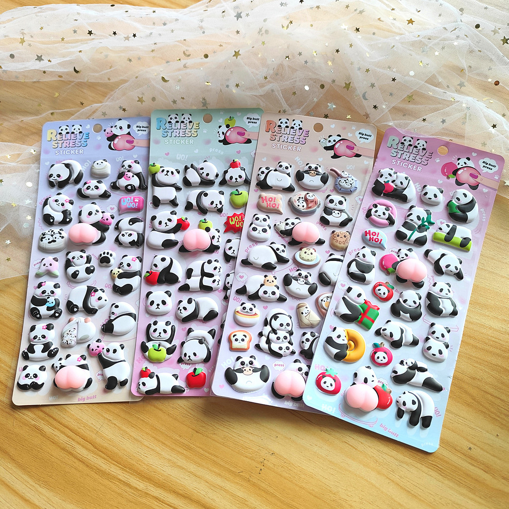 4-Piece Cute Panda Stress Reli - Craft Embellishment World avis et prix