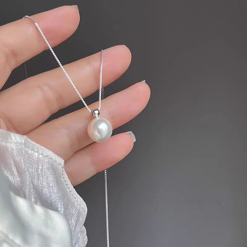925 Sterling Silver 8mm Pearl  - Pearl Trim Chain avis et prix