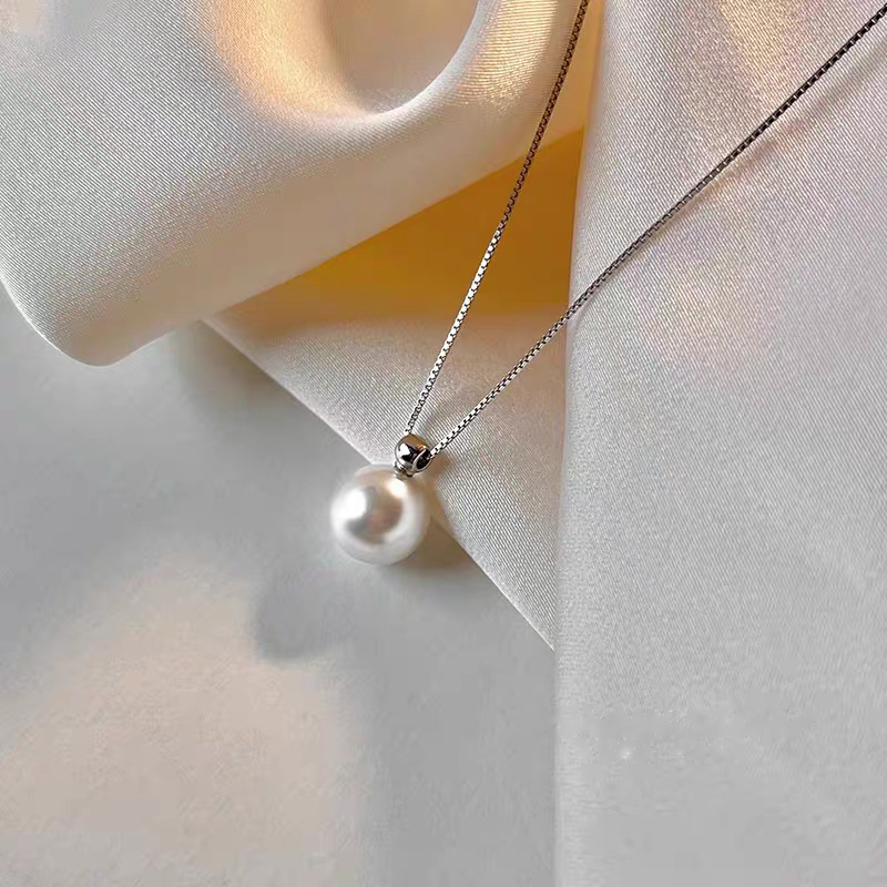 925 Sterling Silver 8mm Pearl  - Pearl Trim Chain avis et prix