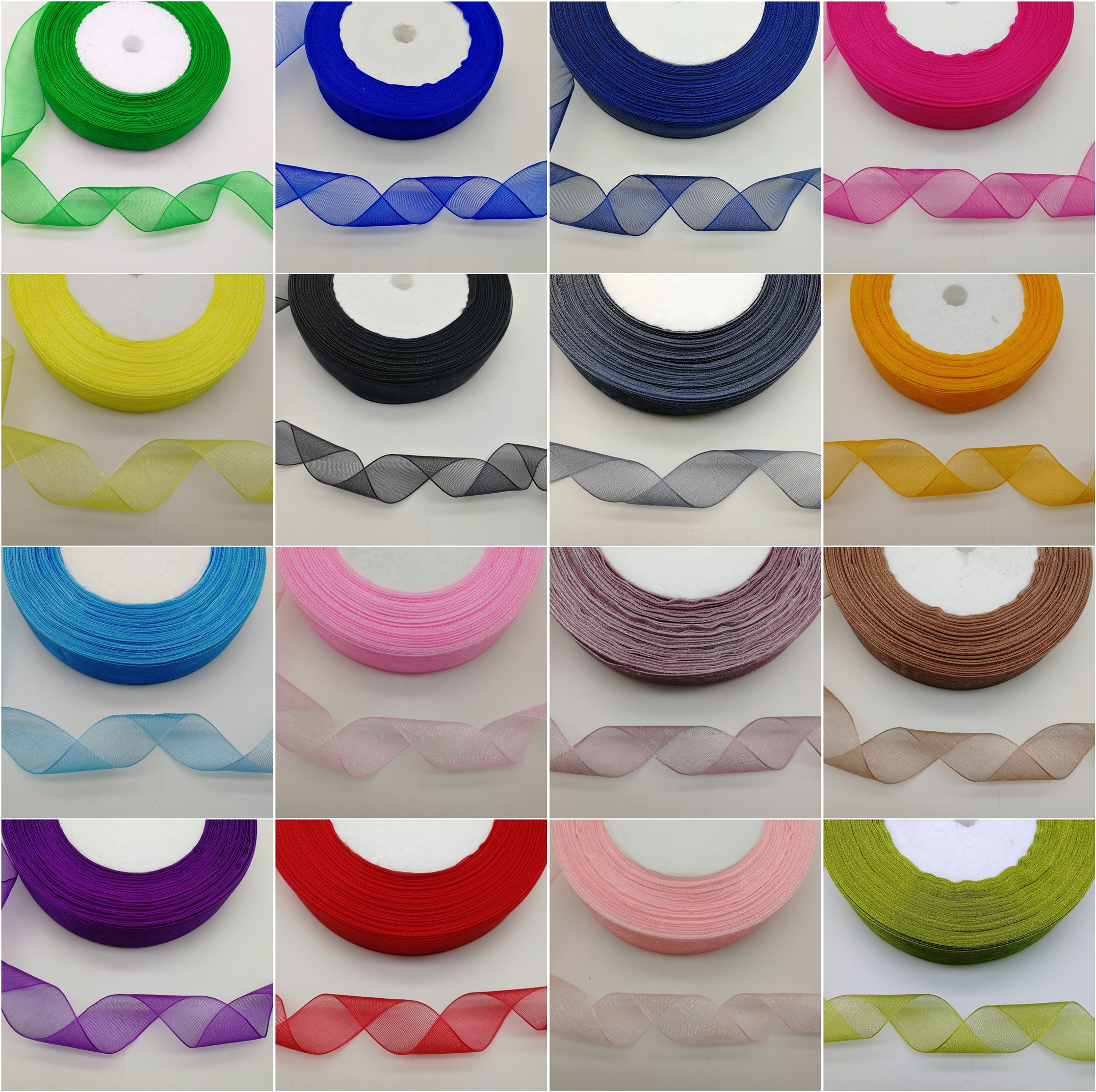 50 Yards 10/20/25mm Width Spoo - Organza Ribbon Spool avis et prix