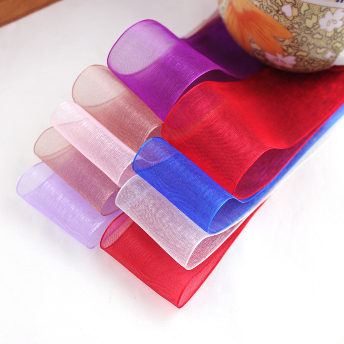 50 Yards 10/20/25mm Width Spoo - Organza Ribbon Spool avis et prix
