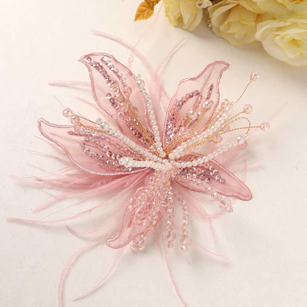 1PC Feather Pearl 3D Organza F - Applique Patch Flower avis et prix