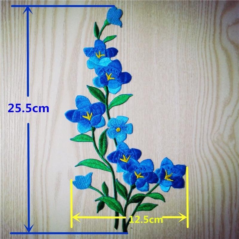 1/2pcs Nice Blue Flower Patch  - Applique Patch Flower avis et prix
