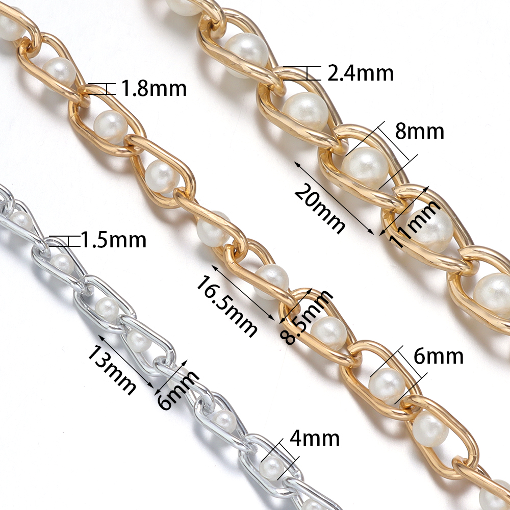 5Yards/Roll Beaded Chain Imita - Pearl Trim Chain avis et prix