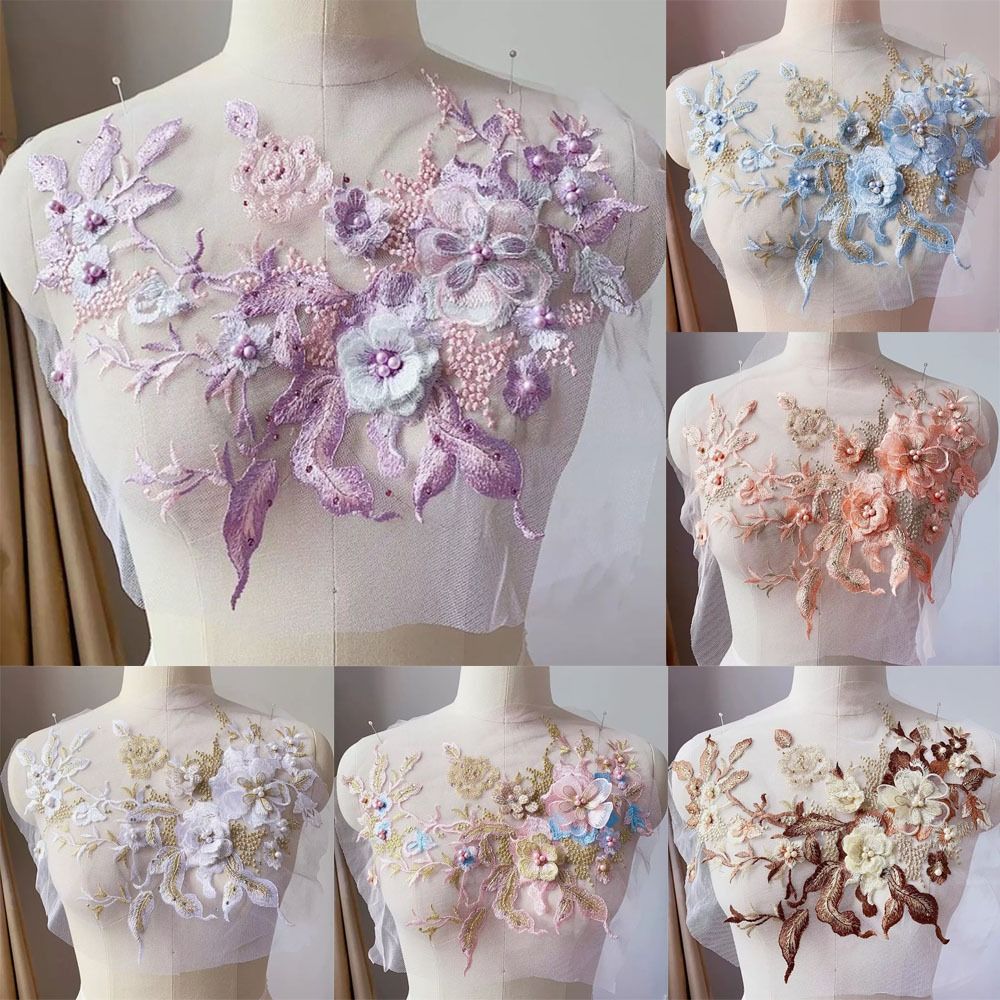 3D Flowers Beaded Lace Fabrics - Applique Patch Flower avis et prix