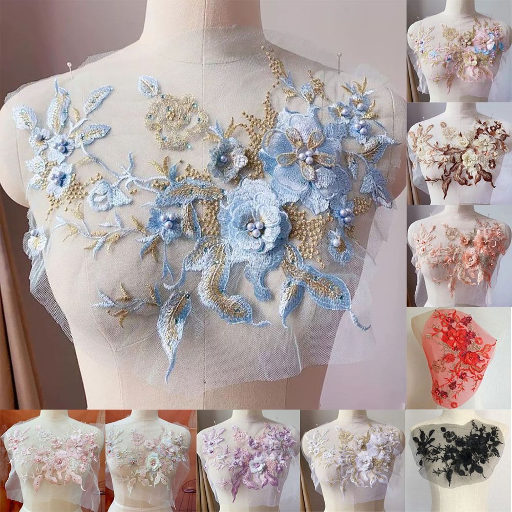 3D Flowers Beaded Lace Fabrics - Applique Patch Flower avis et prix