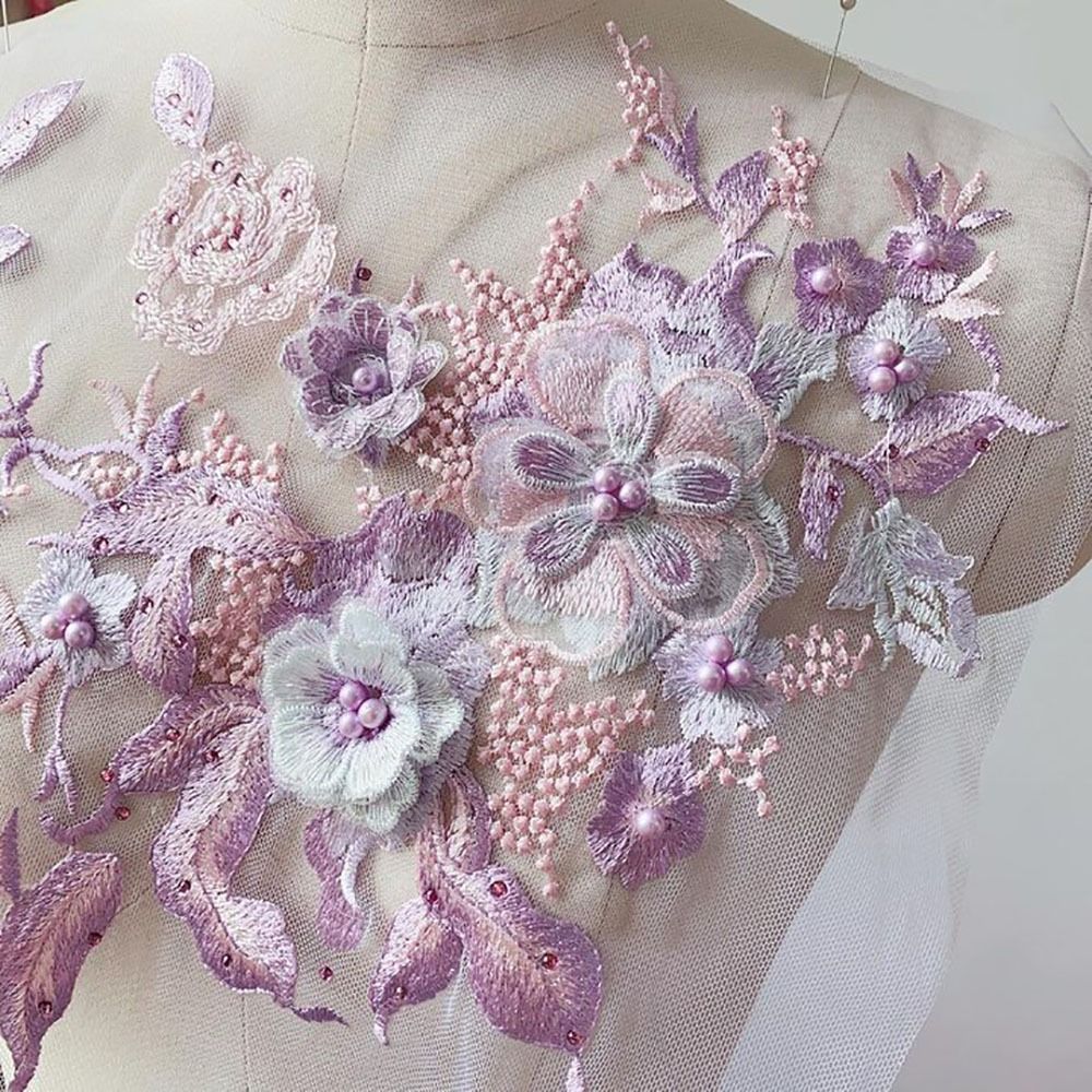 3D Flowers Beaded Lace Fabrics - Applique Patch Flower avis et prix