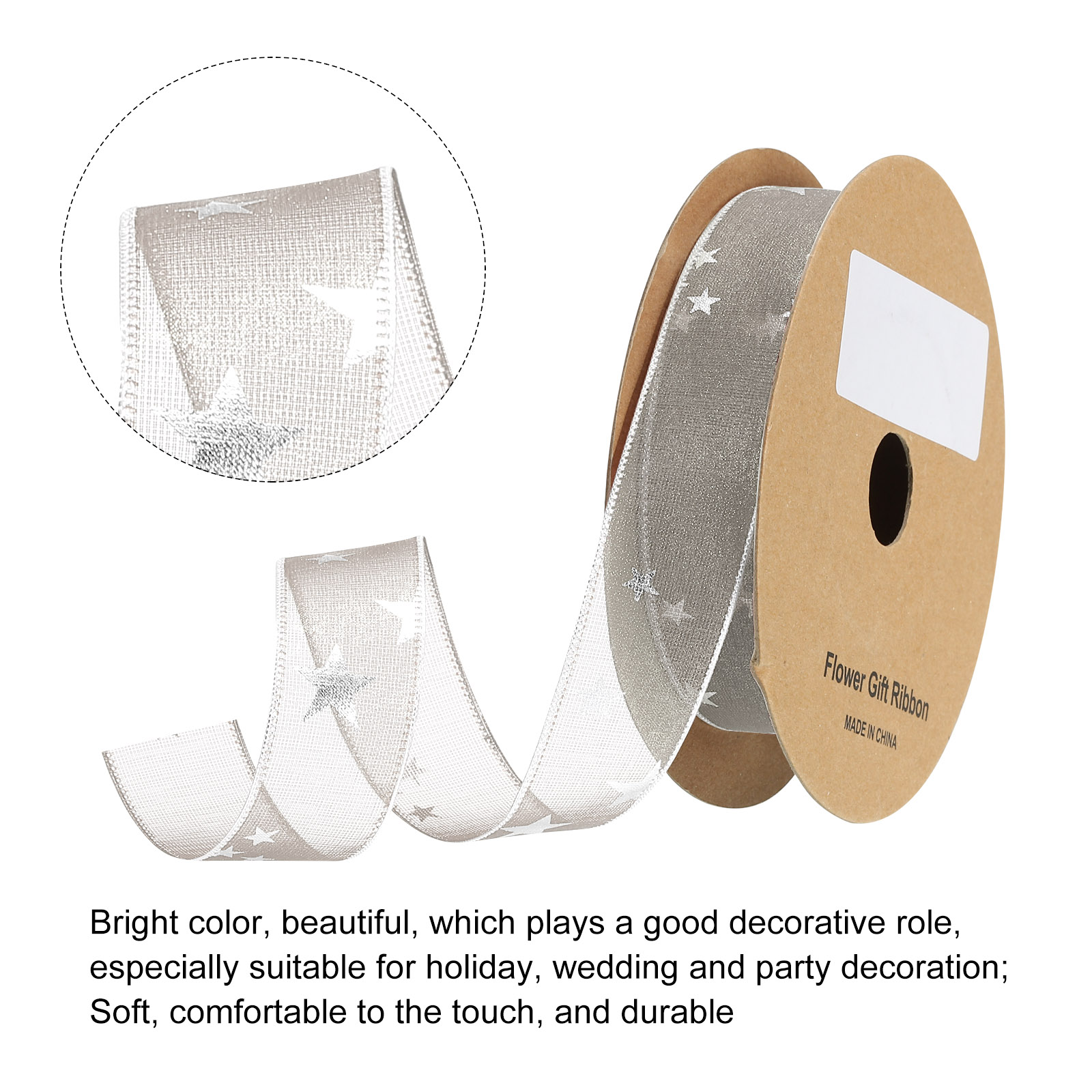 1 Inch 20 Yard Star Organza Sh - Organza Ribbon Spool avis et prix