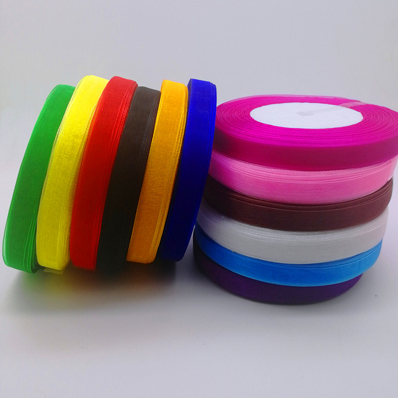 Hot 10mm 50Yards Spool Satin E - Organza Ribbon Spool avis et prix