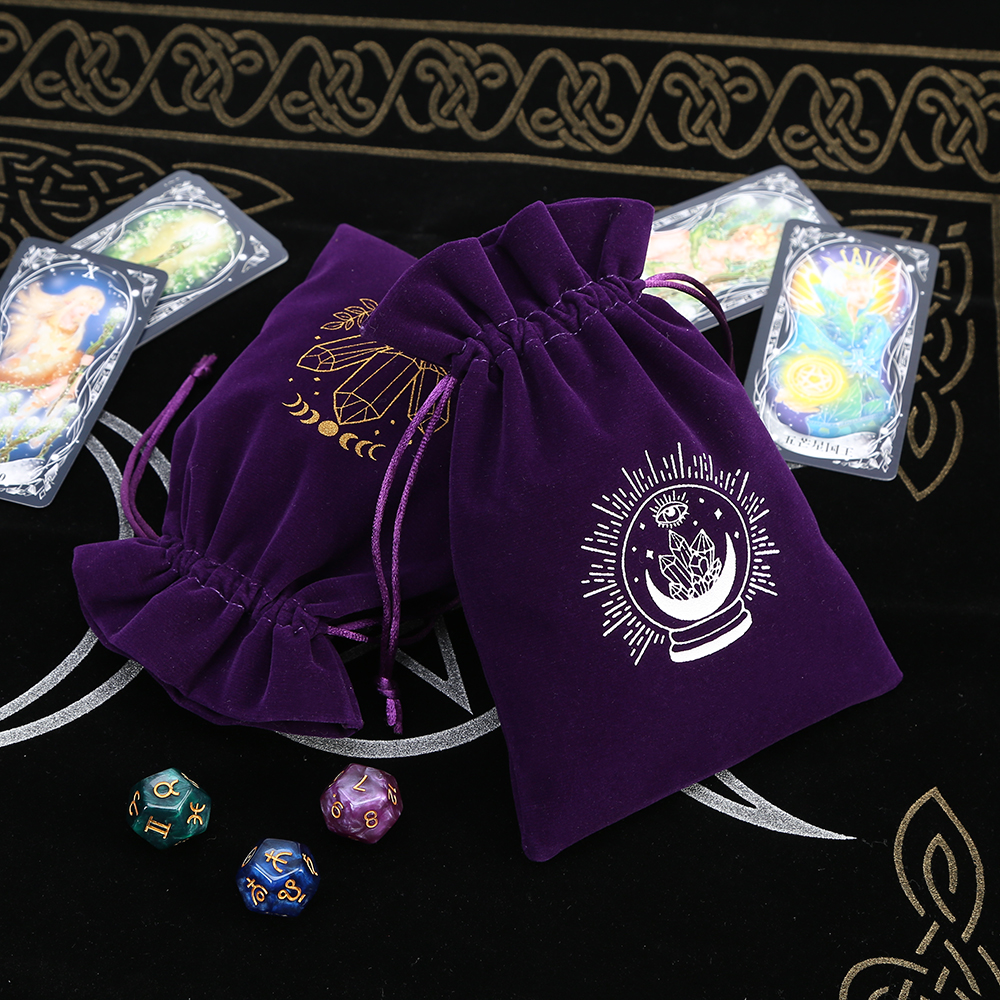 5Pcs Tarot Storage Velvet Bag  - Craft Embellishment Storage avis et prix