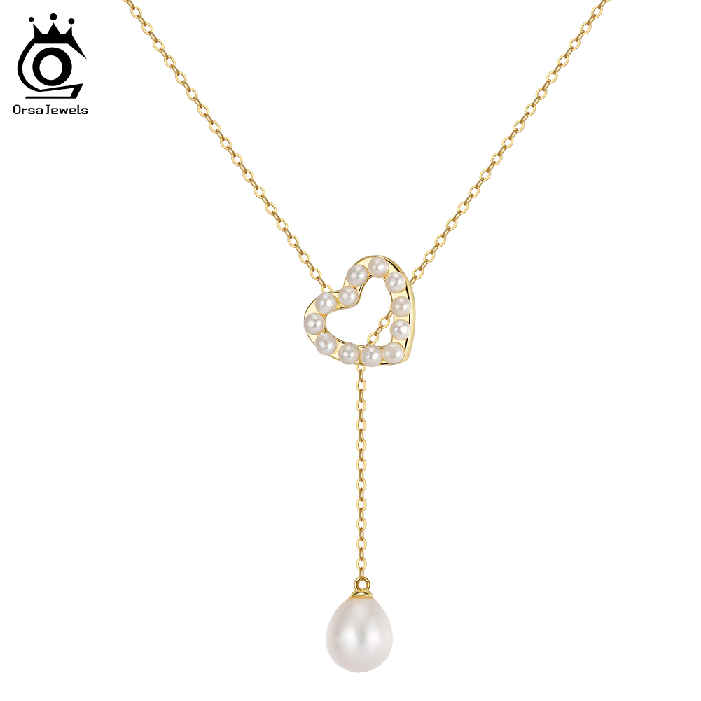 ORSA JEWELS S925 Love Heart Pe - Pearl Trim Chain avis et prix
