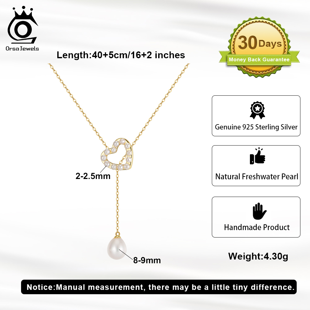 ORSA JEWELS S925 Love Heart Pe - Pearl Trim Chain avis et prix