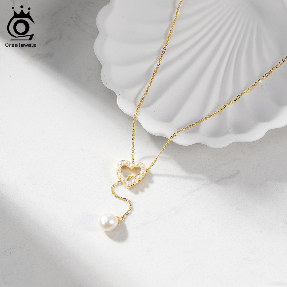 ORSA JEWELS S925 Love Heart Pe - Pearl Trim Chain avis et prix
