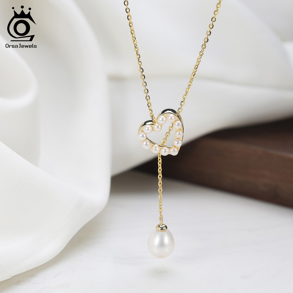ORSA JEWELS S925 Love Heart Pe - Pearl Trim Chain avis et prix