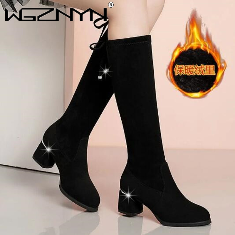 Women Autumn Winter Black Knee - Guipure Lace Panel avis et prix