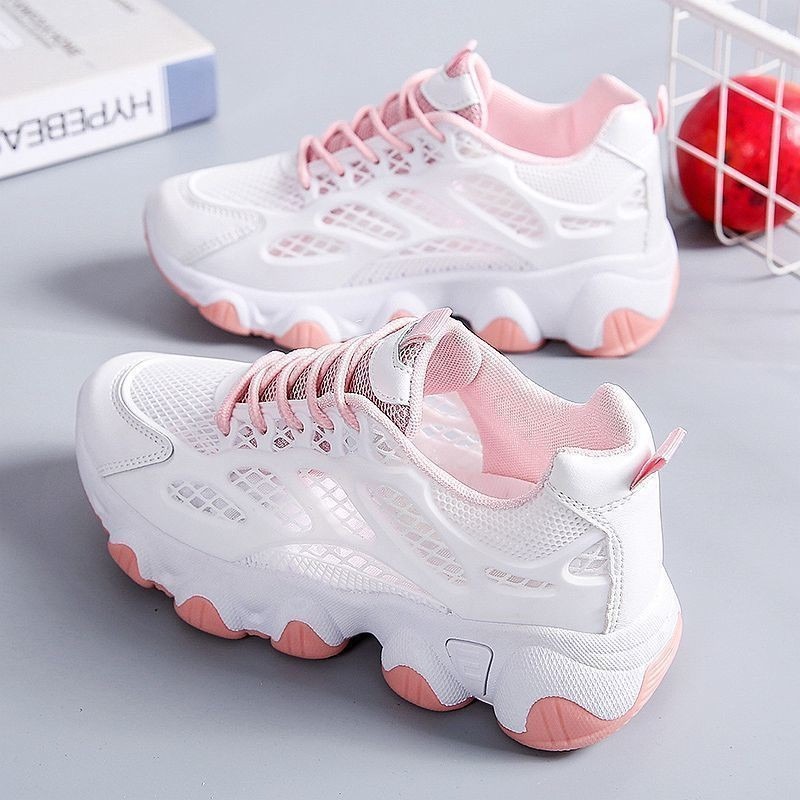 Breathable Mesh Chunky Sneaker - Guipure Lace Panel avis et prix