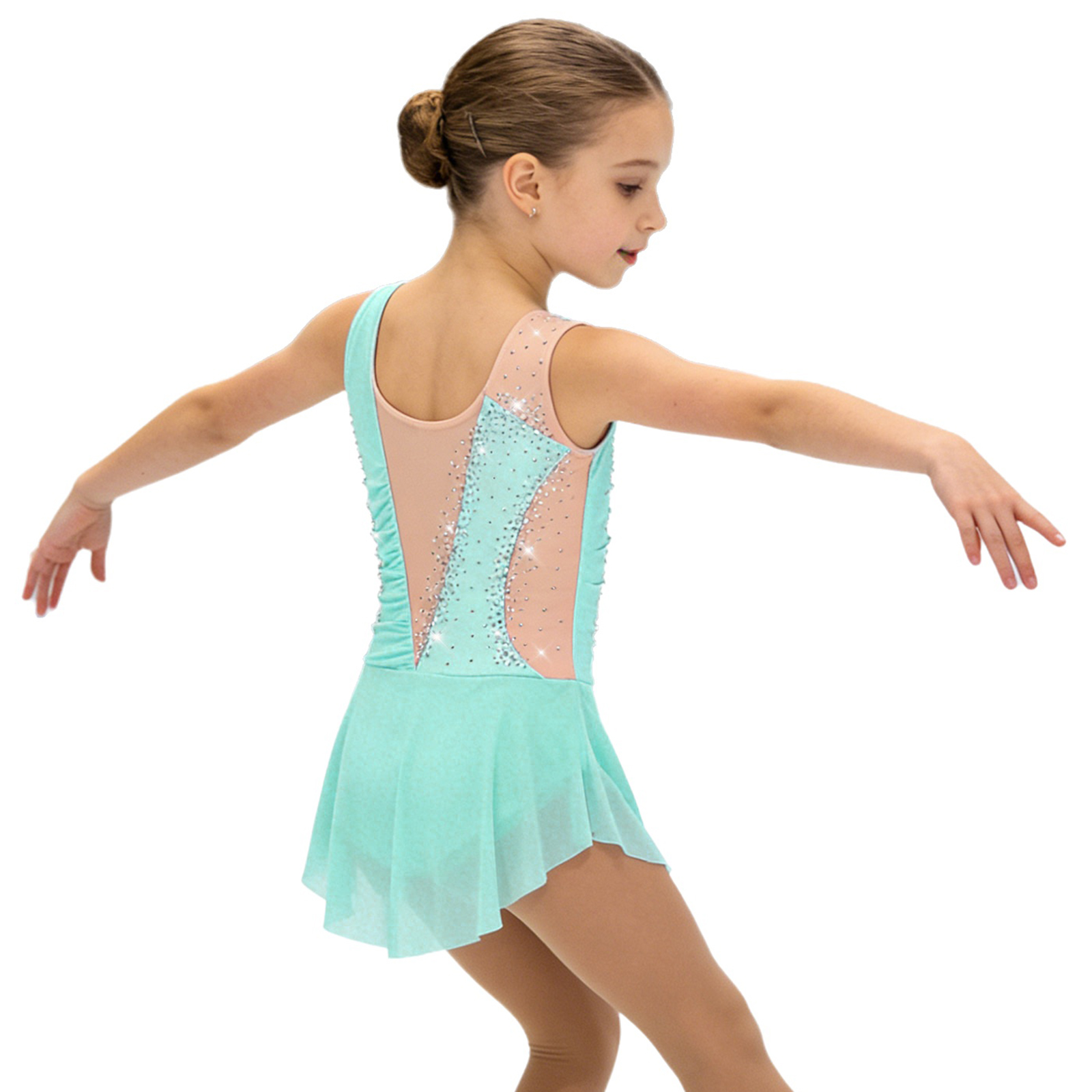 Kids Girls Figure Ice Skating  - Rhinestone Banding Trim avis et prix